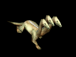 Gif animé cerbère dinosaure